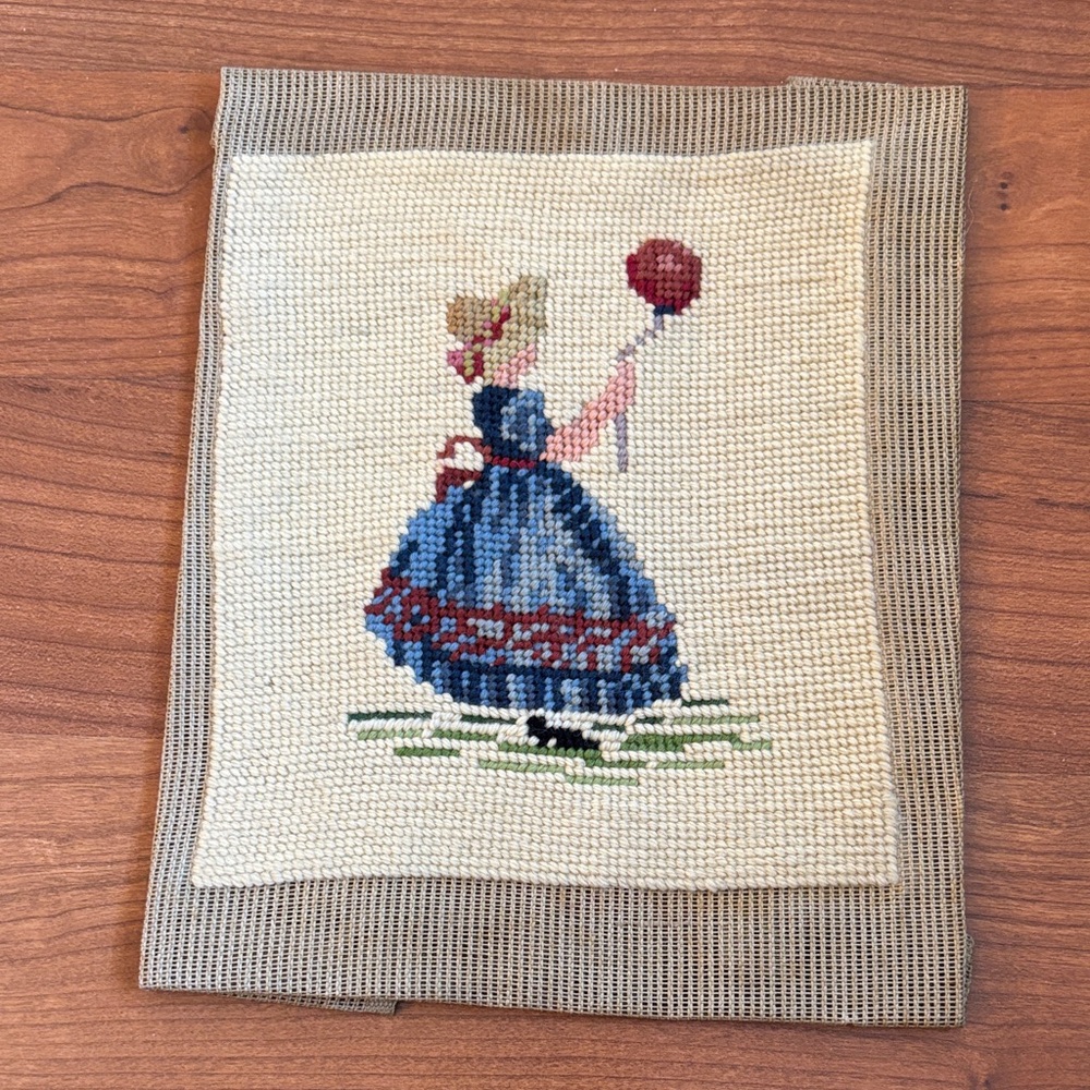 Vintage Unframed Needle Point.